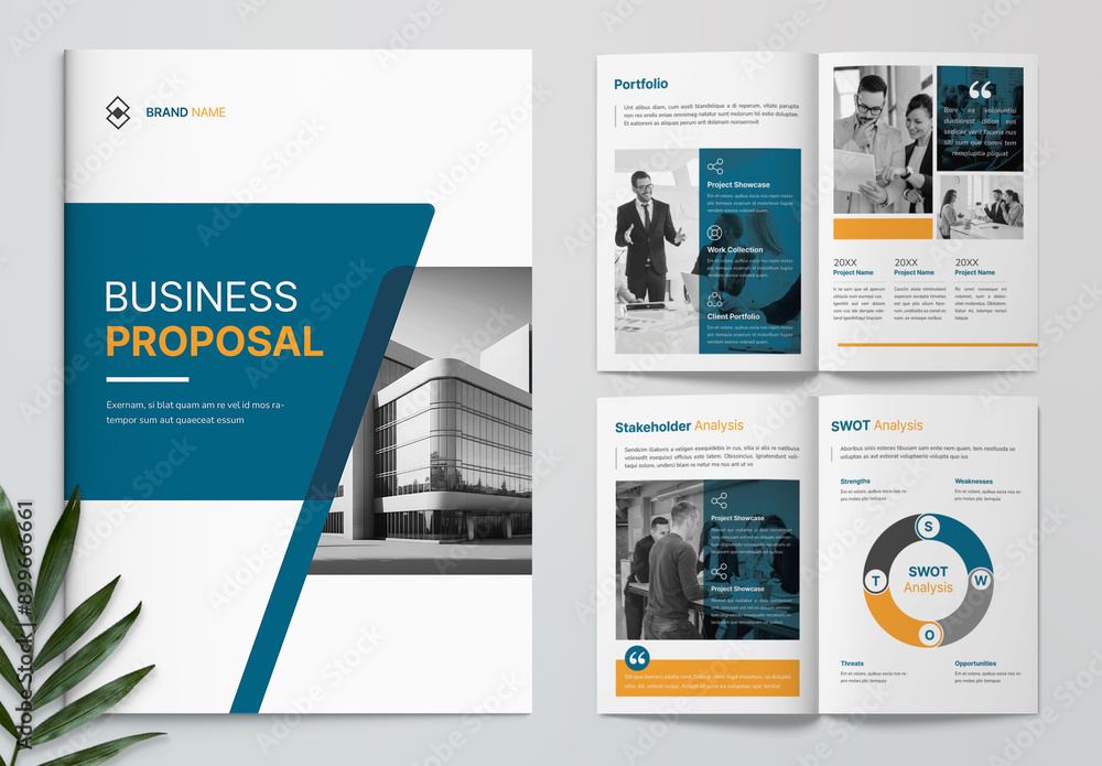 Project Proposal Design Layout Stock Template | Adobe Stock