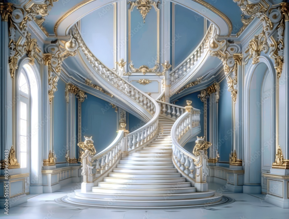 Luxurious Grand Staircase in Palace Luxurious Grand Staircase in Palace
