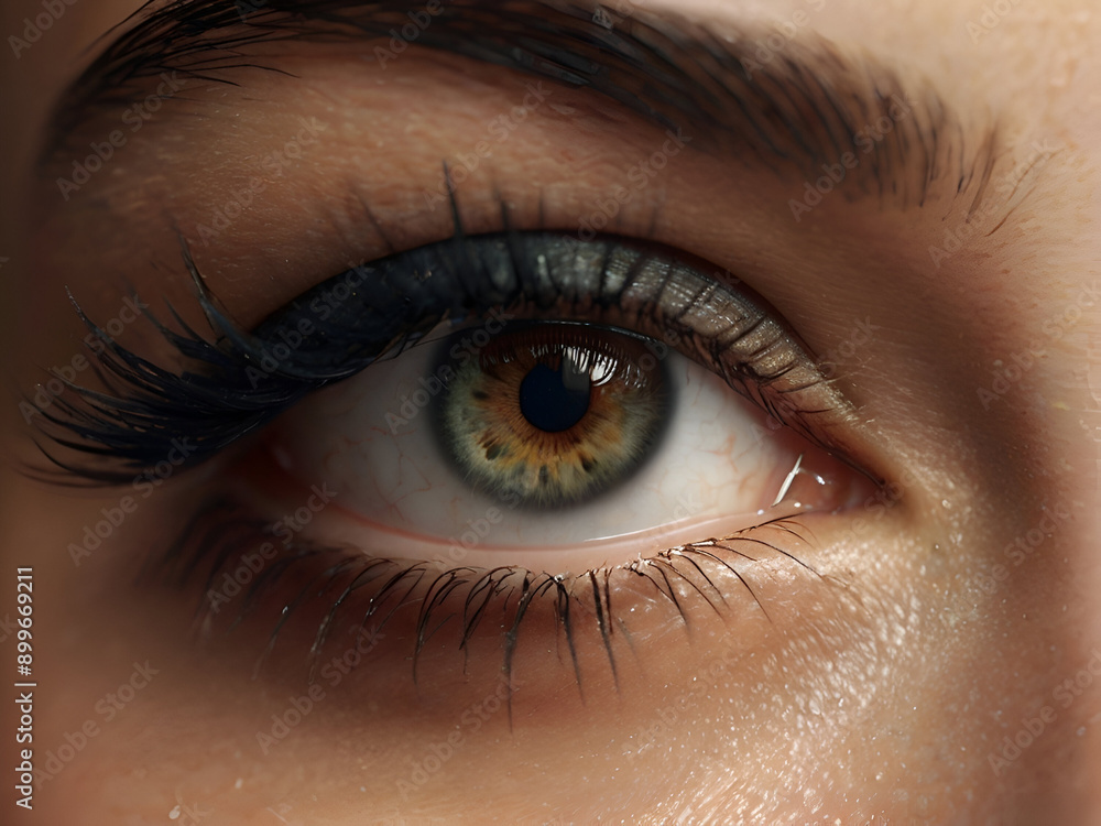 Green eyes closeup, closeup of woman face makeup Green eyes closeup, closeup of woman face makeup