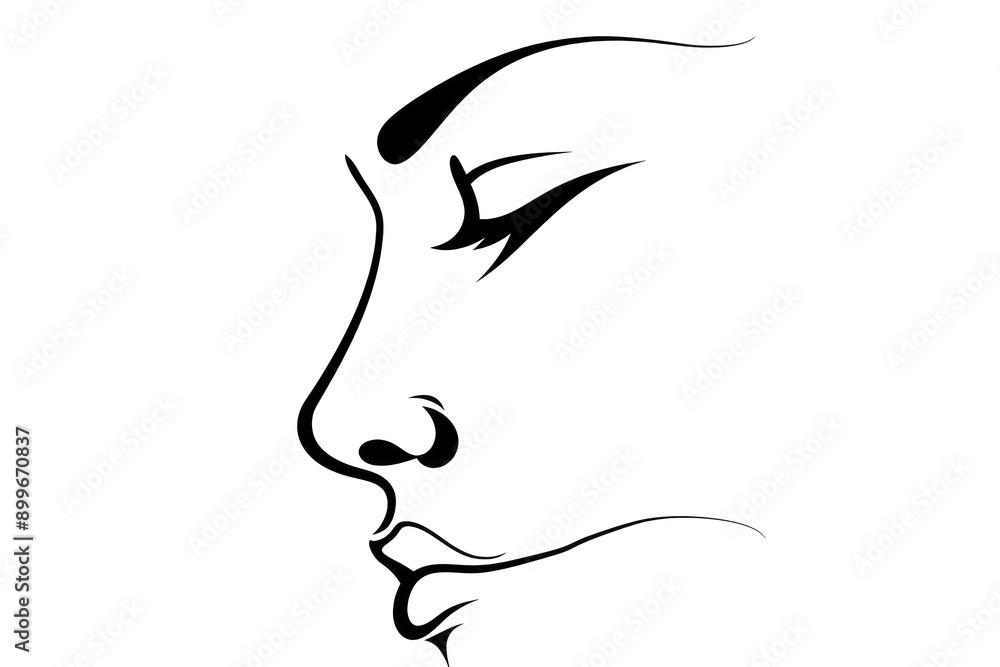 face icon black line art vector logo face icon black line art vector logo