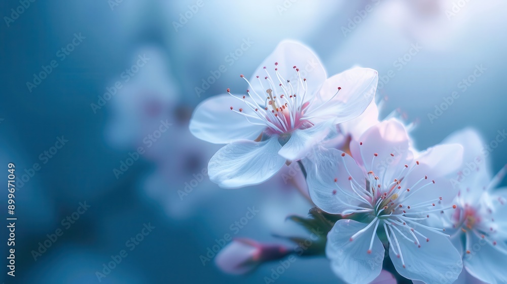 Delicate beauty of cherry blossom in a peaceful garden using a macro lens in the early morning. An ethereal and serene image that highlights the intricate details of the flowers Delicate beauty of cherry blossom in a peaceful garden using a macro lens in the early morning. An ethereal and serene image that highlights the intricate details of the flowers