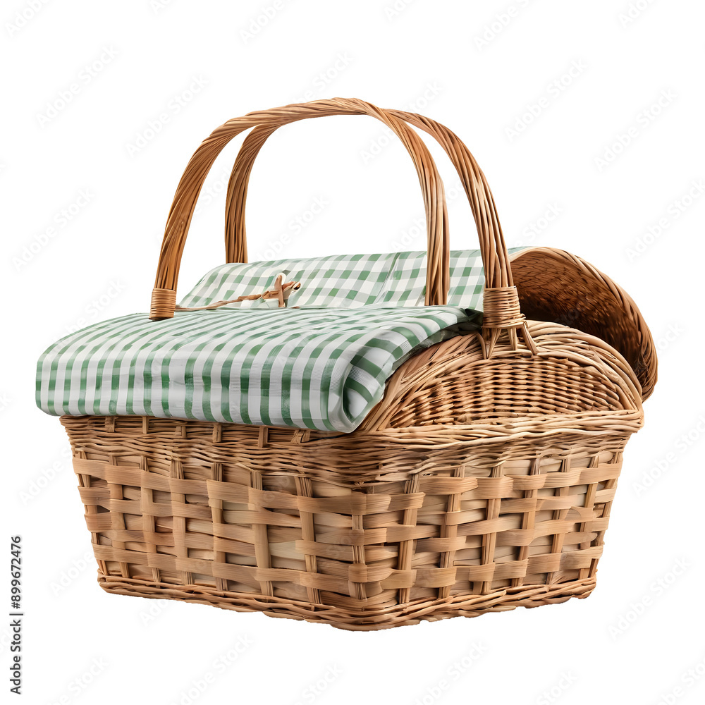 Picnic Basket isolated on transparent background Picnic Basket isolated on transparent background