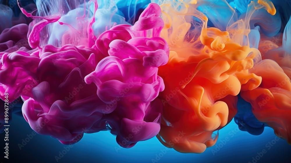 Obraz premium Abstract Swirling Colors in Water