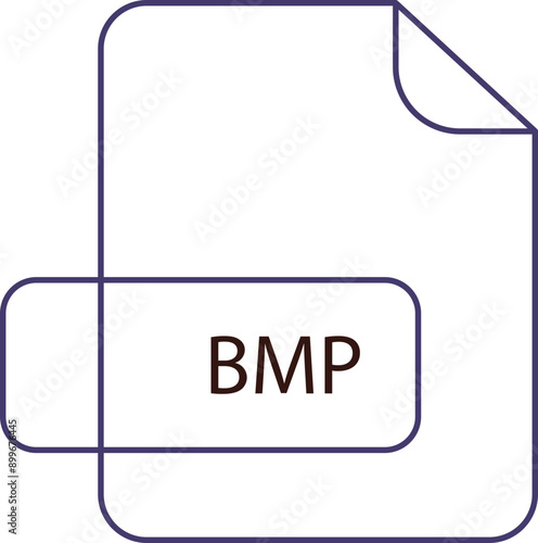 BMP File extension icon RAW thicker outline