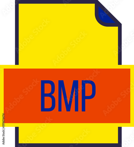 BMP File icon fill and outline crisp corners