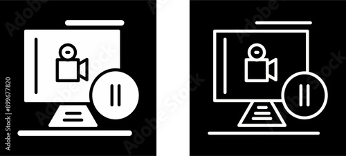 Pause Button Vector Icon