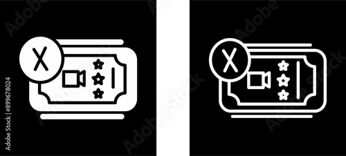 Cancel Ticket Vector Icon