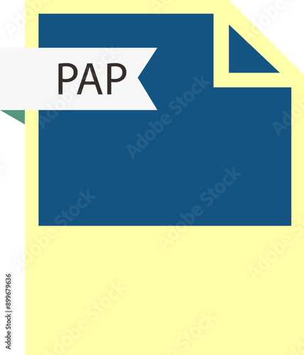 PAP File format icon roe color fill
