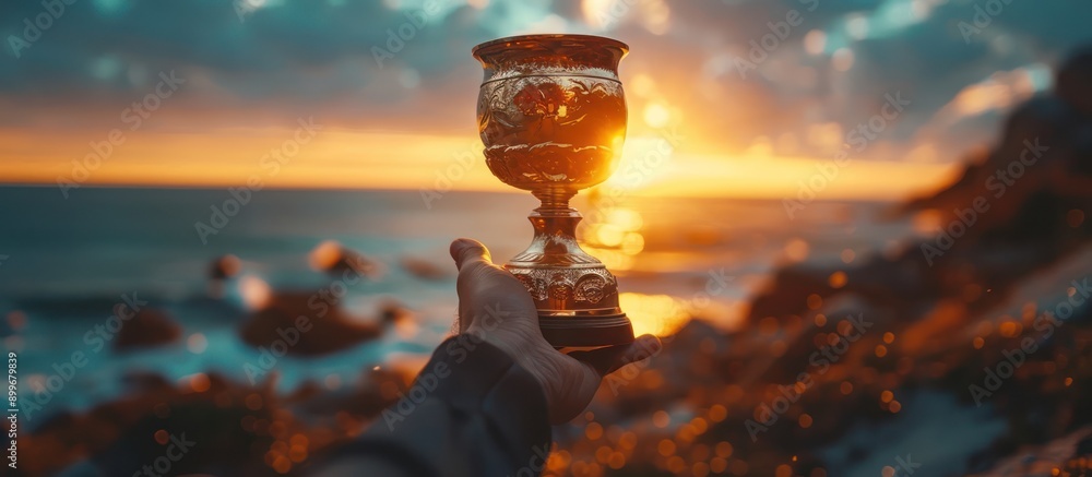 Golden Chalice Against Sunset Golden Chalice Against Sunset