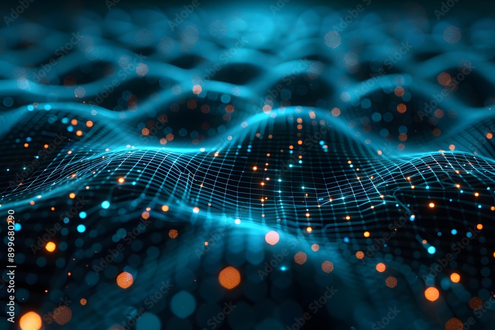 Geometric Network. Abstract background with a grid of interconnected lines concept Geometric Network. Abstract background with a grid of interconnected lines concept