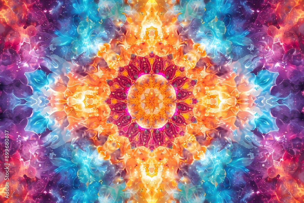 Colorful Kaleidoscope. Abstract background with a kaleidoscope effect Colorful Kaleidoscope. Abstract background with a kaleidoscope effect
