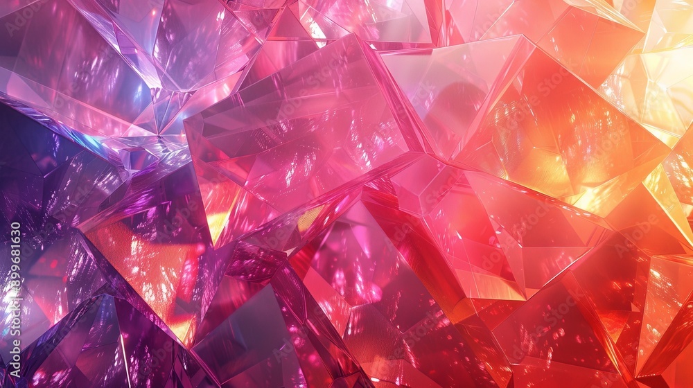 Abstract crystal texture with faceted surfaces and vibrant color variations Abstract crystal texture with faceted surfaces and vibrant color variations