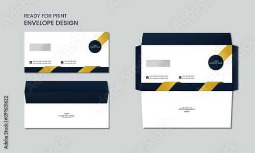 Modern minimalist envelope design template