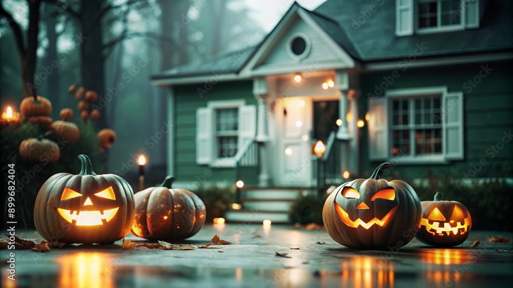 Fototapeta premium halloween pumpkin lantern