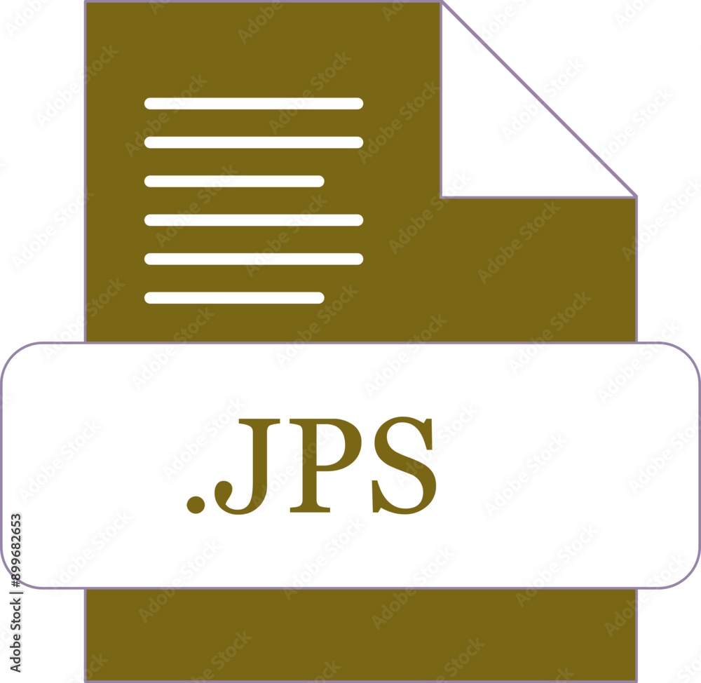 JPS File extension icon fill with minimal colors