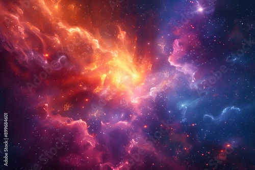 Cosmic Burst. Abstract background with a vibrant explosion of colors