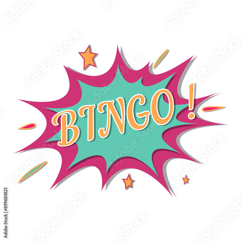 Bingo, winning jackpot, gambling lottery and chance of luck, casino lotto, game, luck, gambling, success, banner, poster, illustration, bet realistic vector background
