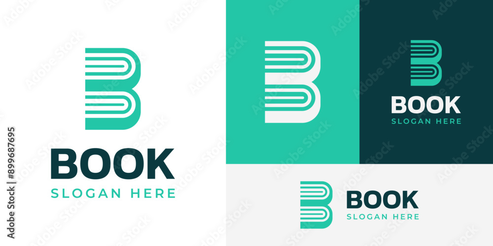Creative Initial B Book Education Knowledge Study School Logo Design Template Creative Initial B Book Education Knowledge Study School Logo Design Template