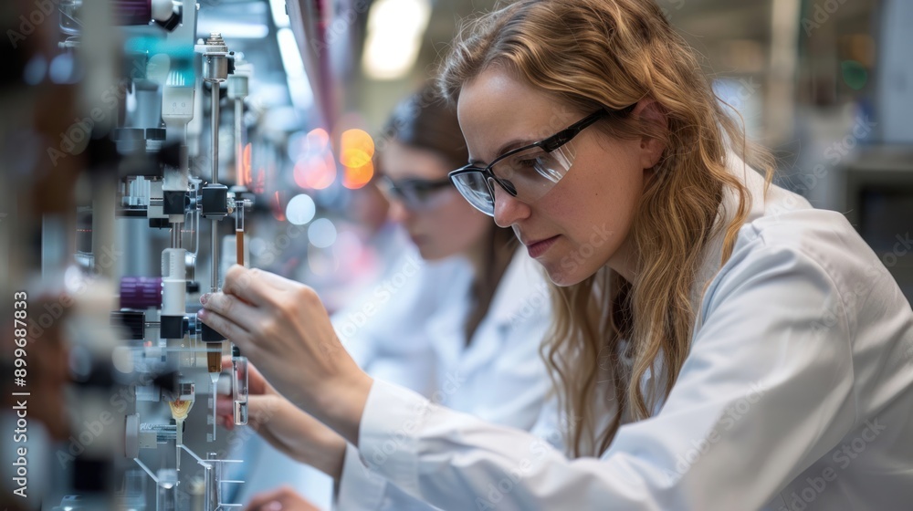 A team of researchers in a lab working on innovative projects, showcasing collaboration and innovation in scientific research A team of researchers in a lab working on innovative projects, showcasing collaboration and innovation in scientific research