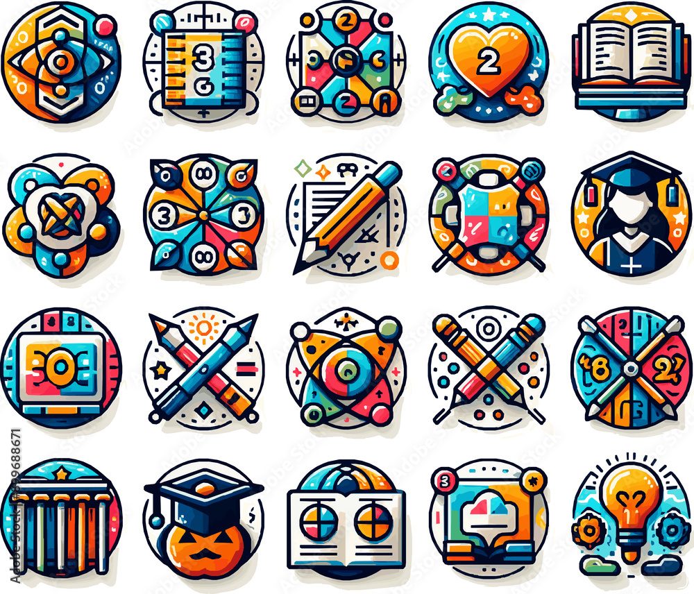 educational icons for wed educational icons for wed