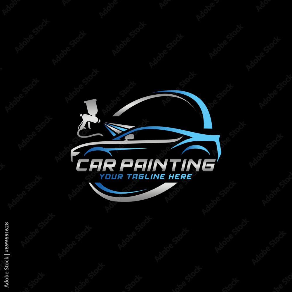 Car painting logo design vector illustration Car painting logo design vector illustration