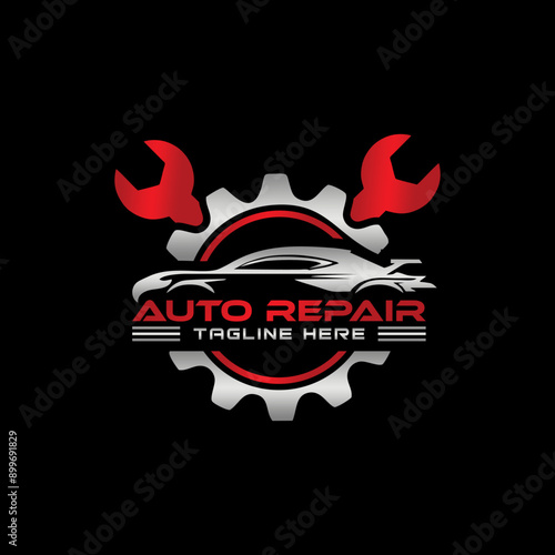 Auto repair service logo, badge, emblem, template. Perfect logo for the automotive and repair industry.