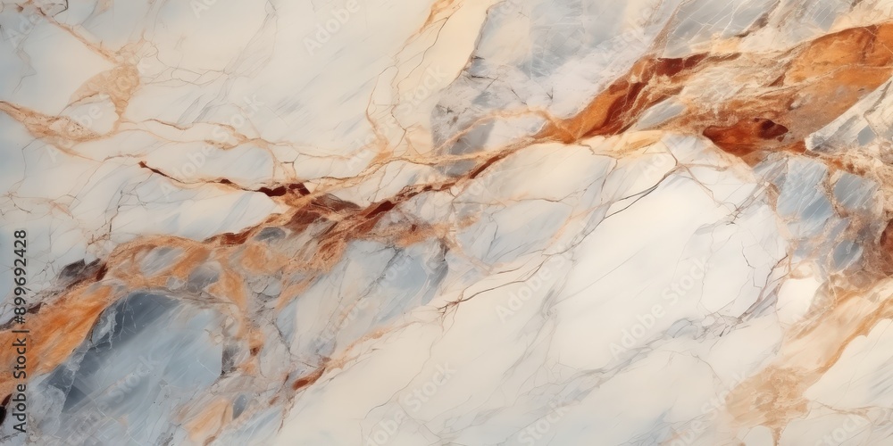 White Marble with Orange and Brown Veins White Marble with Orange and Brown Veins