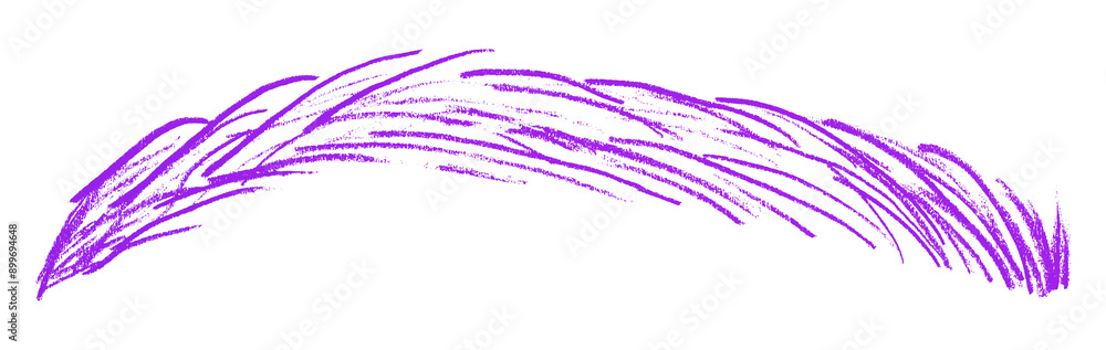 Fototapeta premium Purple pencil strokes in simple style, isolated on transparent background.
