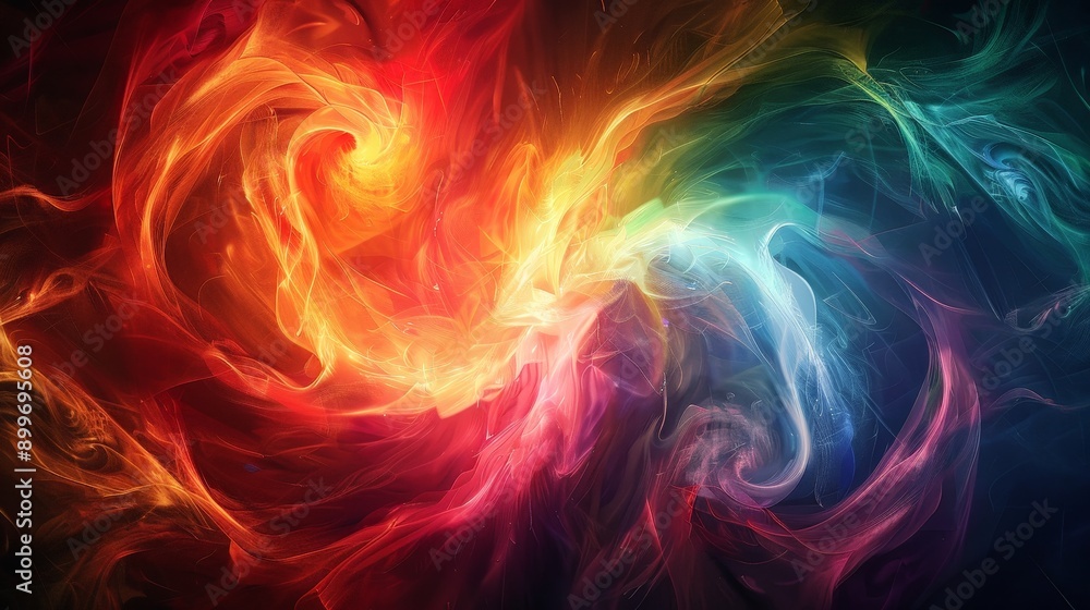 Abstract energy patterns with dynamic, swirling designs and vibrant colors Abstract energy patterns with dynamic, swirling designs and vibrant colors