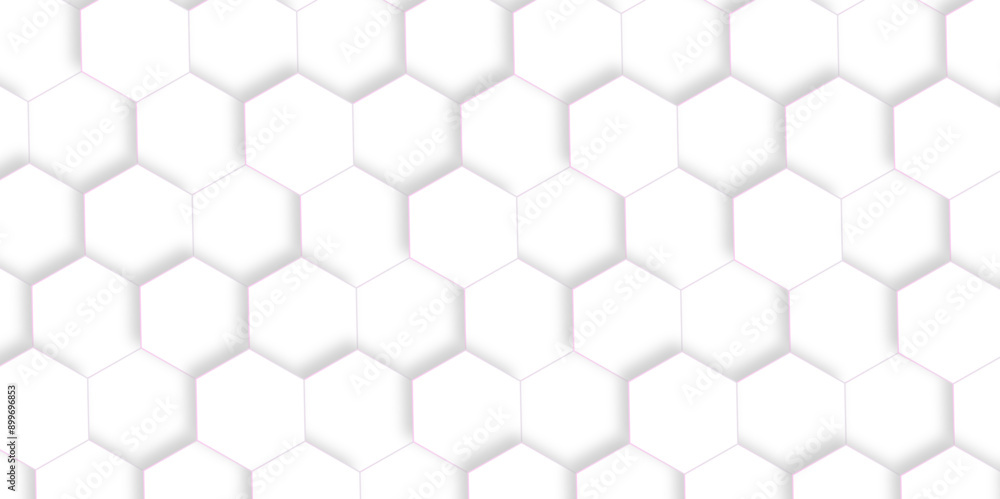 Seamless creative geometric Pattern of white hexagon white abstract hexagon wallpaper or background. 3D Futuristic abstract honeycomb mosaic white background. Modern and seamless pattern in design. Seamless creative geometric Pattern of white hexagon white abstract hexagon wallpaper or background. 3D Futuristic abstract honeycomb mosaic white background. Modern and seamless pattern in design.