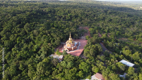 Wallpaper Mural Aerial view od temple in thailand on Moutain. Torontodigital.ca