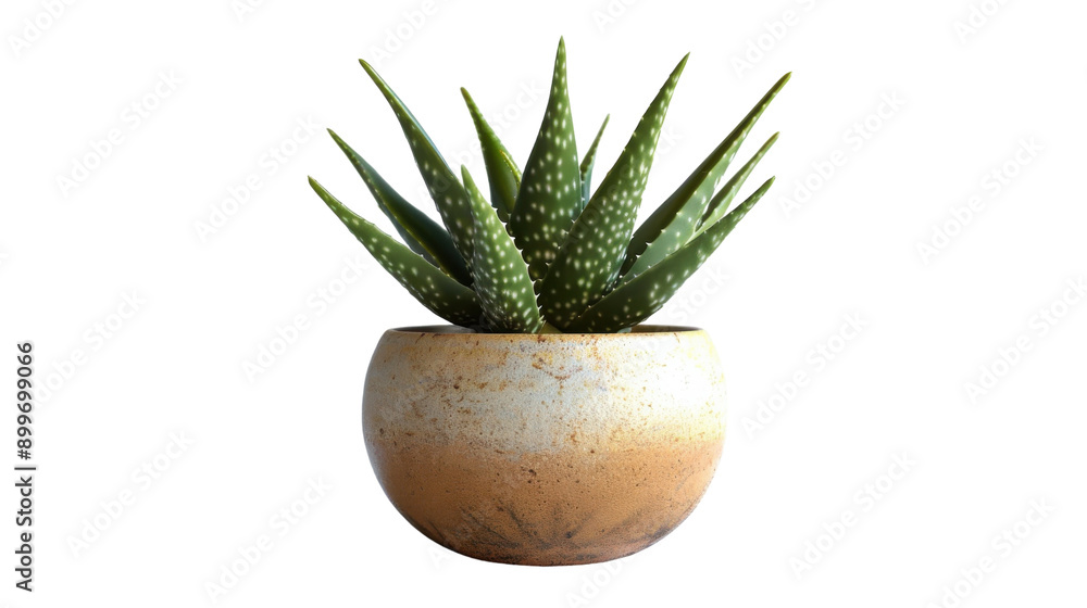 Beautiful Aloe Vera Plant in a Simple Pot on a Soft White Background Captured in Bright Natural Light Beautiful Aloe Vera Plant in a Simple Pot on a Soft White Background Captured in Bright Natural Light