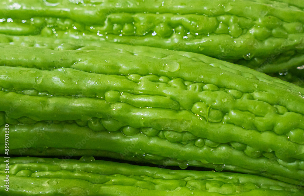 Bitter melon, vegetables from the fresh market Bitter melon, vegetables from the fresh market