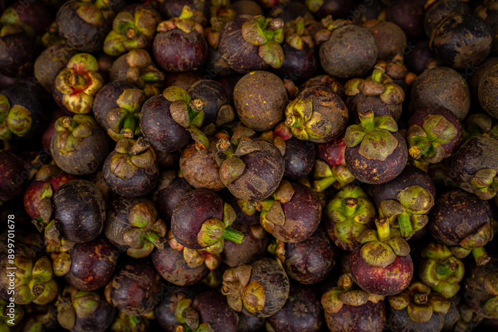 Mangosteen, fruit from the fresh market Mangosteen, fruit from the fresh market