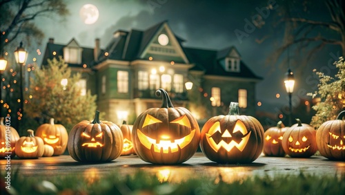 Wallpaper Mural halloween pumpkin on the street Torontodigital.ca