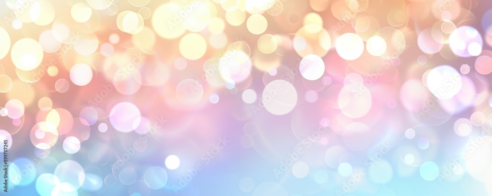 Fototapeta premium Pastel Bokeh Lights Background