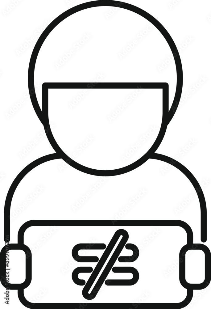 Doctor holding an x ray showing a broken bone, simple healthcare icon Doctor holding an x ray showing a broken bone, simple healthcare icon