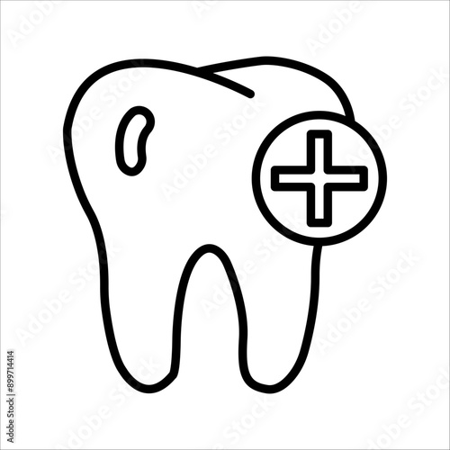 dentist icon, dental health orthodontist simple and clean modern design.