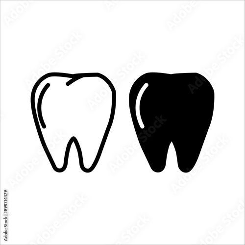 dentist icon, dental health orthodontist simple and clean modern design.