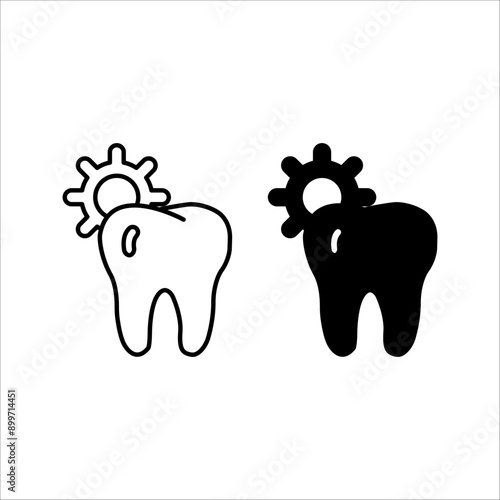 dentist icon, dental health orthodontist simple and clean modern design.