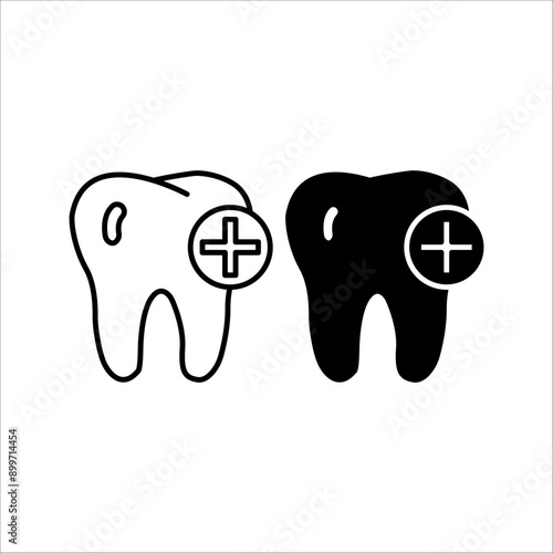dentist icon, dental health orthodontist simple and clean modern design.