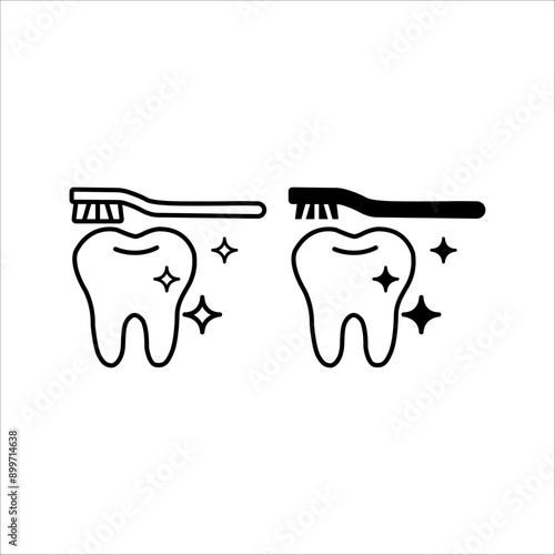 dentist icon, dental health orthodontist simple and clean modern design.