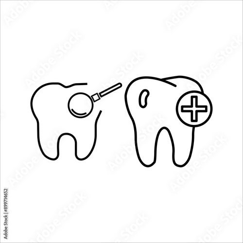 dentist icon, dental health orthodontist simple and clean modern design.