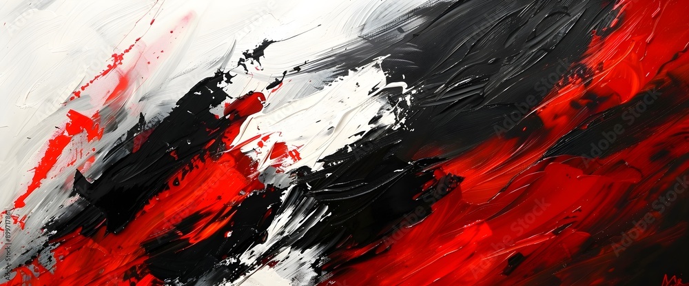 Abstract Art of Red, White and Black Color Oil Paint Splatter, Brush Stroke Background, High Quality Image for Backgrounds, Banners, Wallpapers and more. Copy Space Abstract Art of Red, White and Black Color Oil Paint Splatter, Brush Stroke Background, High Quality Image for Backgrounds, Banners, Wallpapers and more. Copy Space