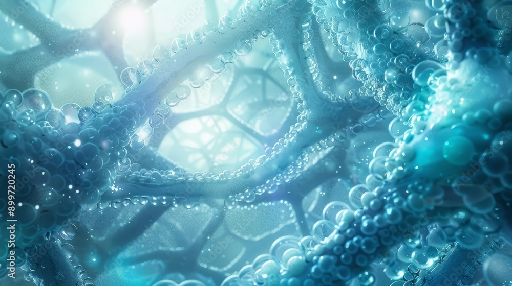 Obraz premium futuristic city where advanced technology manages diabetes, visualizing the molecular changes in the human body 