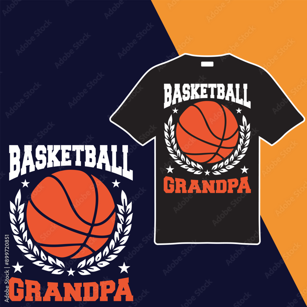 Basketball Grandpa t-shirt design. vector illustration. Basketball Grandpa t-shirt design. vector illustration.