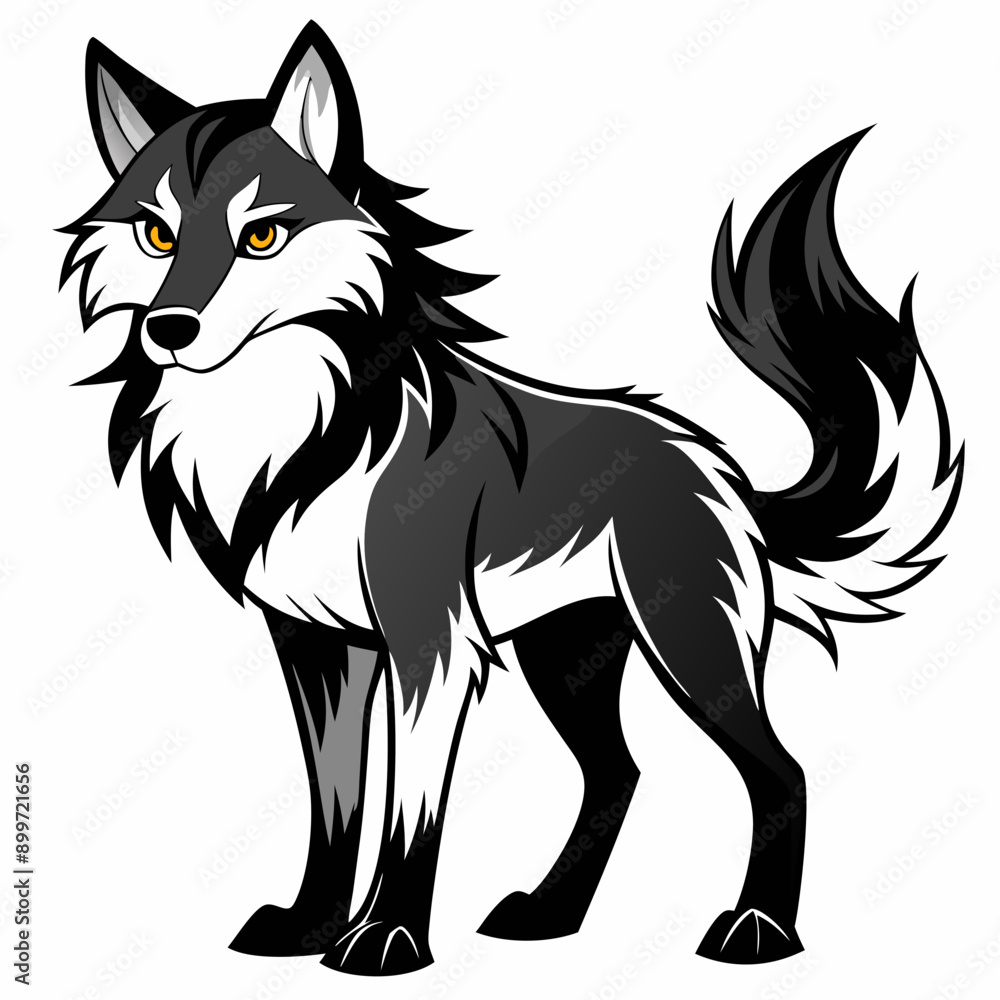 Wolf Silhouette Vector Illustration Wolf Silhouette Vector Illustration