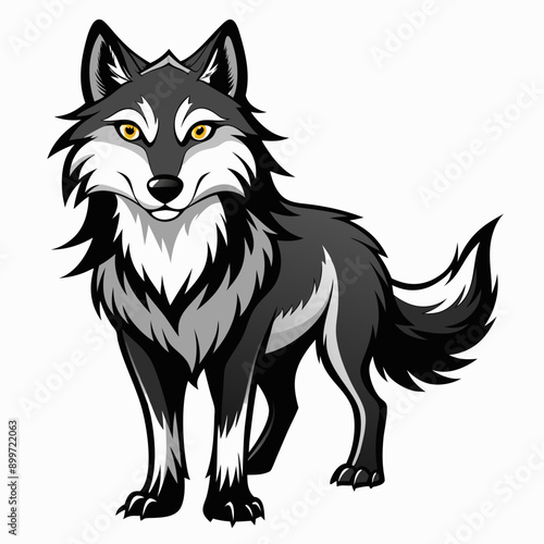 Wolf  Silhouette Vector Illustration  © Tumpa