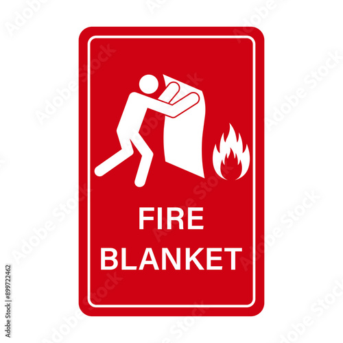 Fire Blanket Sign Symbol. Vector Illustration. 