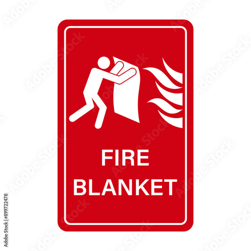 Fire Blanket Sign Symbol. Vector Illustration. 